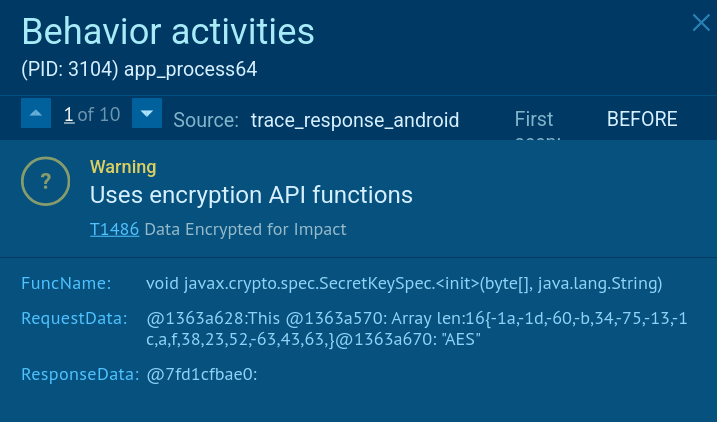 BTMOB RAT uses encryption technique