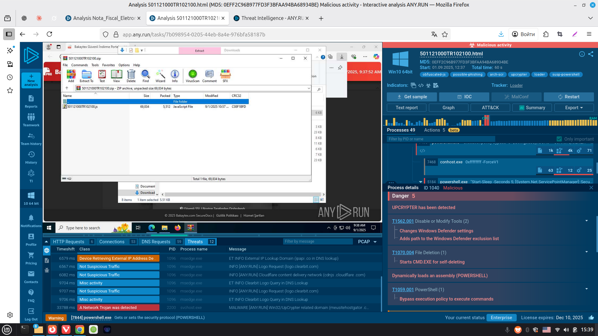 UpCrypter sample in the Sandbox