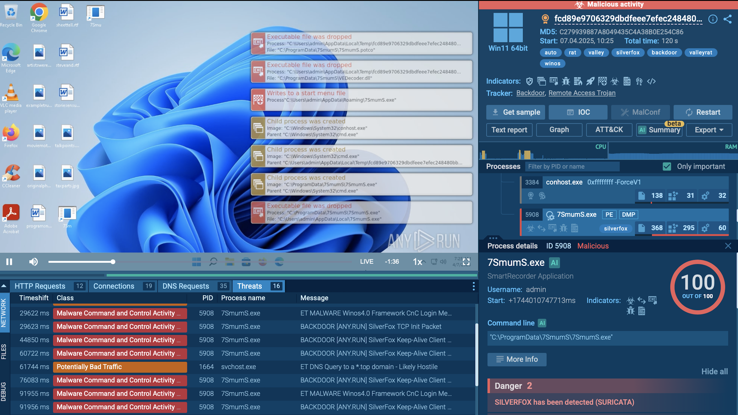 ValleyRAT analysis in ANY.RUN